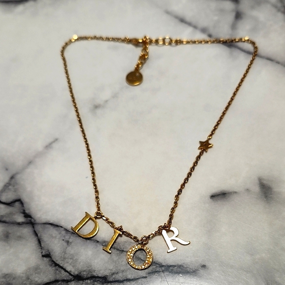 Auth Dior Necklace with Crystal Accents. From Orig Dior Store.